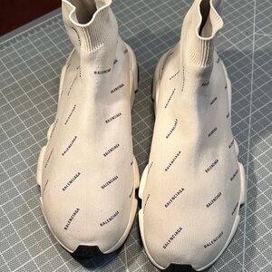 Balenciaga Cream Sock Sneakers